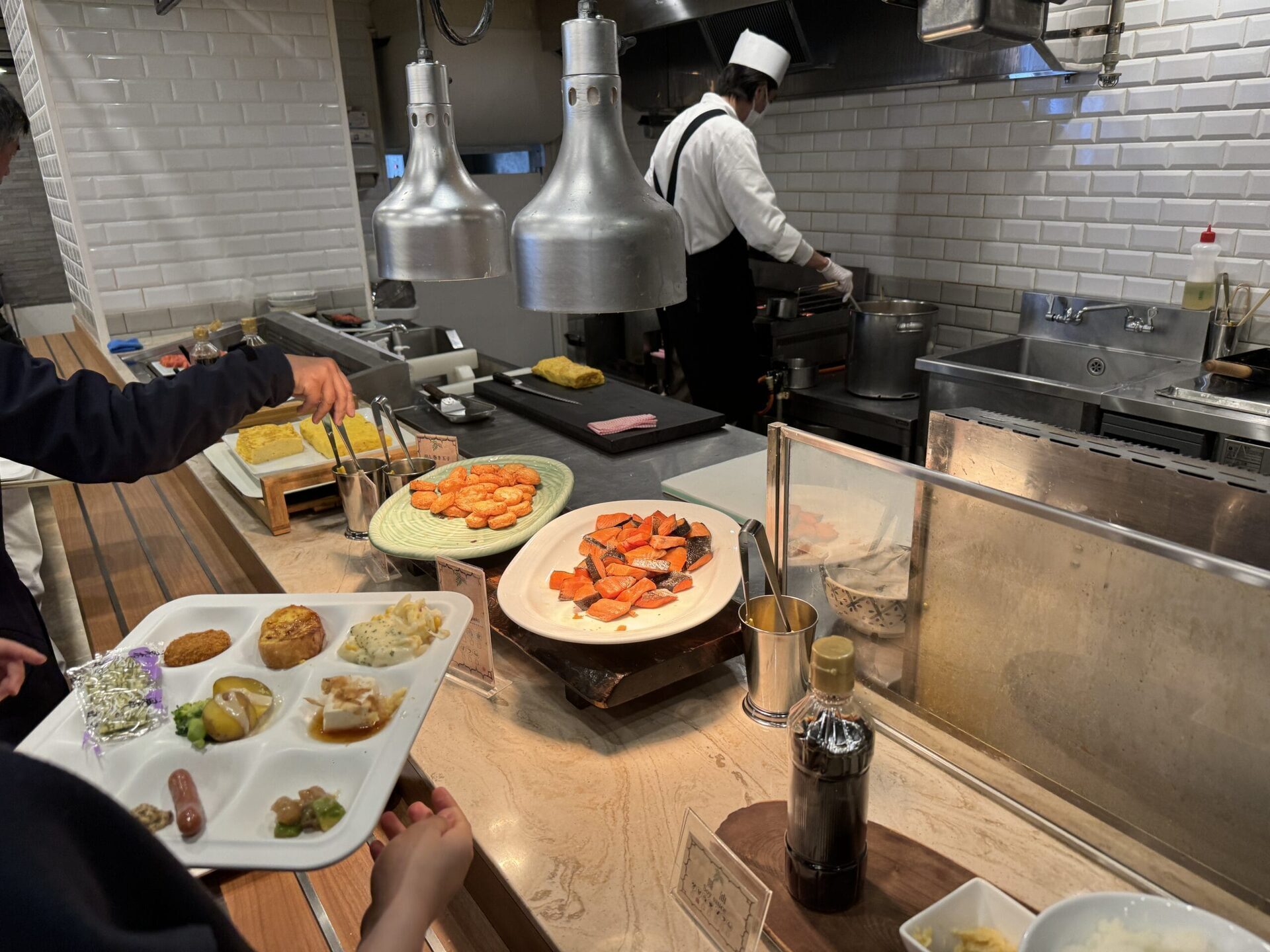 登別萬世閣早餐醃漬物與明太子